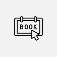 Booking, Ticket, Order Line Icon, Vector, Illustration, Logo Template. Suitable For Many Purposes. vector