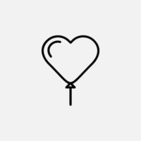 Balloon, Ballon Line Icon, Vector, Illustration, Logo Template. Suitable For Many Purposes. vector
