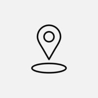 GPS, mapa, icono de línea de navegación, vector, ilustración, plantilla de logotipo. adecuado para muchos propósitos. vector