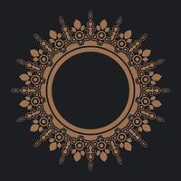 ornament pattern circle border design vector