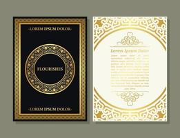 Luxury ornament greeting card vector template