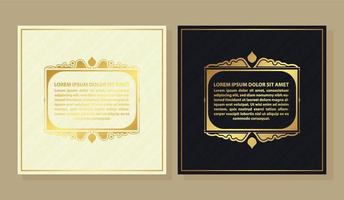 Calligraphic square ornament frame lines vector