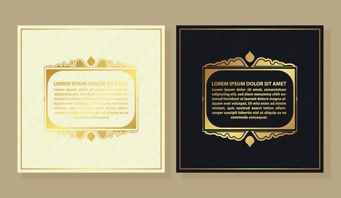 Calligraphic square ornament frame lines