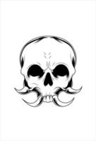 Skull with fangs vector illustration