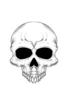 Skull with padlock vector illustration