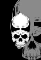 Human Skull and hat vector illustration