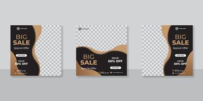 Social Media Banners for Digital Marketing. Promotion Brand Fashion sale or furniture vector
