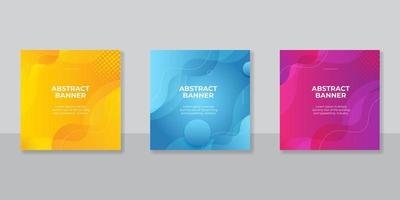 Abstract square banner vector