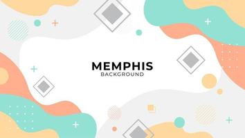 Modern memphis background with elements vector