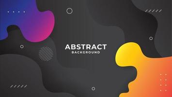 Dynamic abstract liquid trendy black color gradation background vector