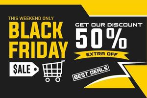 Black Friday Sale Banner Layout Design Vector