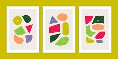 Collection of Abstract Shape Poster Illustration vector