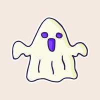 Vector Spooky Ghost Halloween illustration.