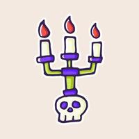 Vector illustration of Halloween Candelabra.