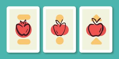 Set of Abstract Apple Illustration vector