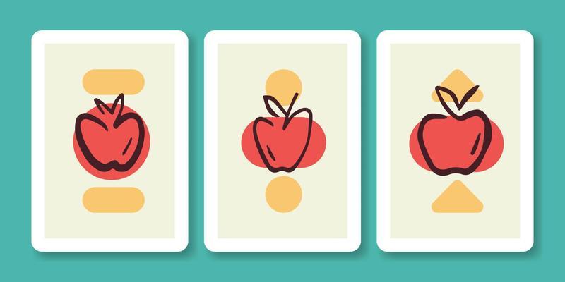 Set of Abstract Apple Illustration