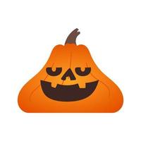 ilustración vectorial de calabaza con cara de sonrisa para tu halloween. vector