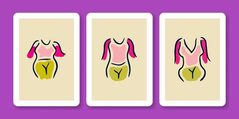 Collection of Abstract Woman Body Illustration