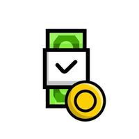 money and coins, cartoon design flat illustration vector