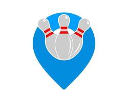 Bowling pin in the pin location vector