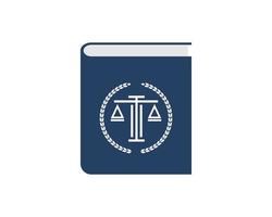 Education book with law scale inside vector