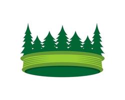 King forest with forming a crown vector