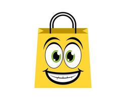 Shopping bag with smile face vector