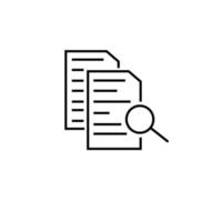 icono de vector de documento seo negro con diseño de fondo blanco