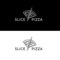 rebanada de pizza simple en dos fondos diferentes vector