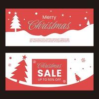 Vector christmas sale banner design template