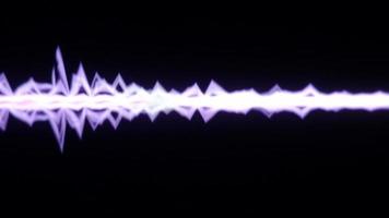 séquences d'ondes sonores de musique numérique. résumé de la forme d'onde audio se déplaçant sur le noir. video