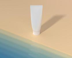 un tubo exprimidor para aplicar cremas o cosméticos. foto