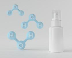 Tubo de aerosol para medicamentos o cosméticos sobre fondo blanco. foto