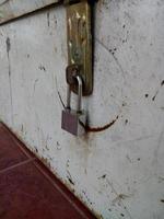 Small padlock in metal safe photo