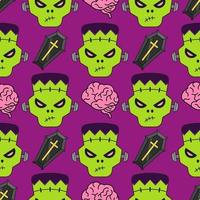 Seamless monster pattern for Halloween or for scary background vector