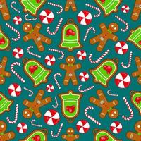 Colourful seamless pattern. Vector background for Christmas or a base for gift wrapping