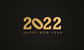 Happy new year background, 2022 gold background with golden element and glitter, luxury background concept. Suitable for various background design, template, banner, poster, presentation, etc. vector