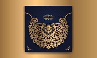 legant royal blue oriental luxury mandala square background vector