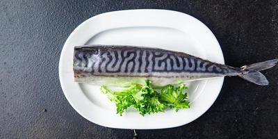 salty mackerel fish seafood meal snack photo