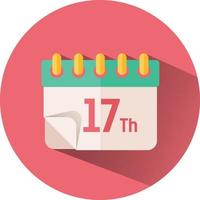 Events Calendar Icon, Shadowed Detailed Events Calendar Logo vector