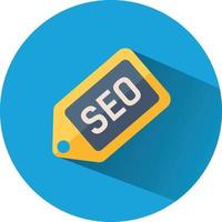 SEO Tag Icon, Shadowed Detailed SSEO Tag Logo vector