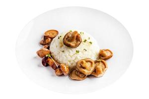 risotto arroz con setas comida setas bocadillo foto
