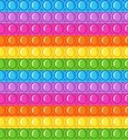 Pop it fidget seamless pattern in flat style. Antistress sensory toy popit endless texture. Hand toy for kids with push bubbles background. Vector illustration.