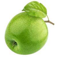 una manzana verde aislado sobre fondo blanco foto
