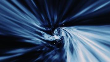 Dark blue hyperspace warp tunnel animation video