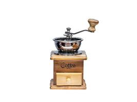 Vintage coffee grinder isolated photo