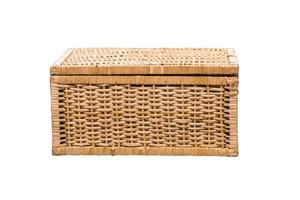 Wicker picnic basket.
