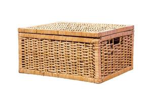 Wicker picnic basket.