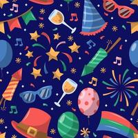 New Year Elements Seamless Pattern vector