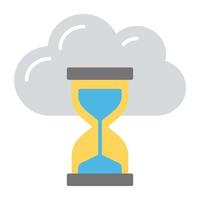 Cloud Time Clock vector